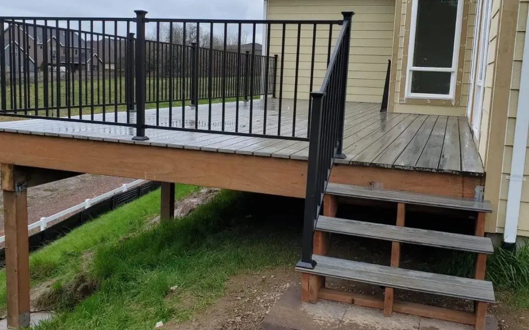 Elevated Deck with Railings