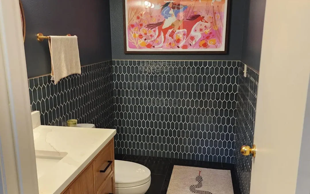 Dark Elegance – Modern Bathroom Remodel